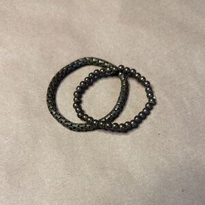 Antique Copper Spiral Beaded Bracelet